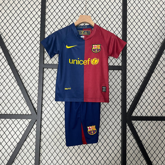 CAMISETA BARCELONA I 08/09 CONJUNTO INFANTIL (RETRO)