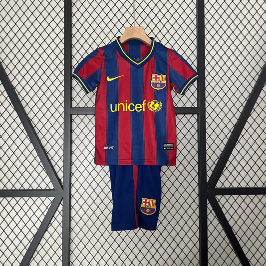 CAMISETA BARCELONA I 09/10 CONJUNTO INFANTIL (RETRO)