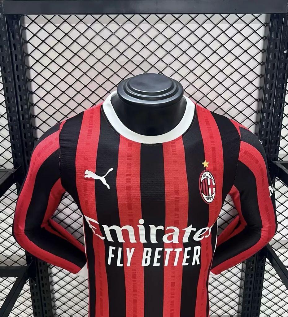 CAMISETA MILAN 24/25 HOMBRE MANGA LARGA VERSION JUGADOR