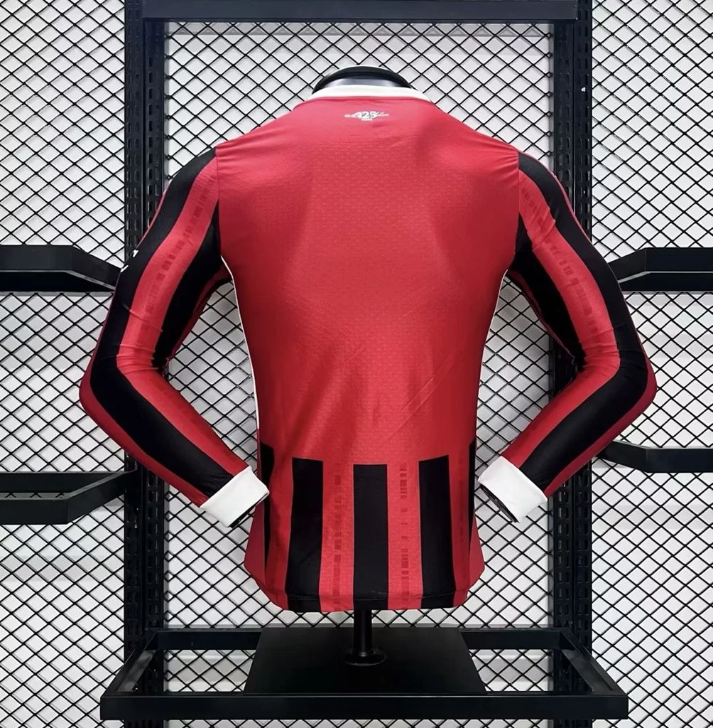 CAMISETA MILAN 24/25 HOMBRE MANGA LARGA VERSION JUGADOR