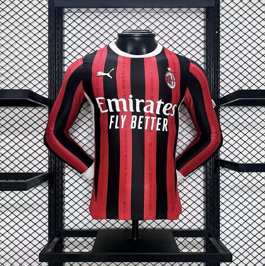 CAMISETA MILAN 24/25 HOMBRE MANGA LARGA VERSION JUGADOR