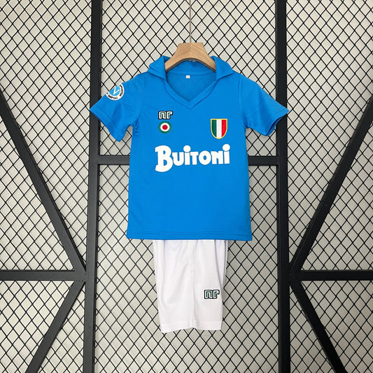 CAMISETA NAPOLI I 87/88 CONJUNTO INFANTIL (RETRO)