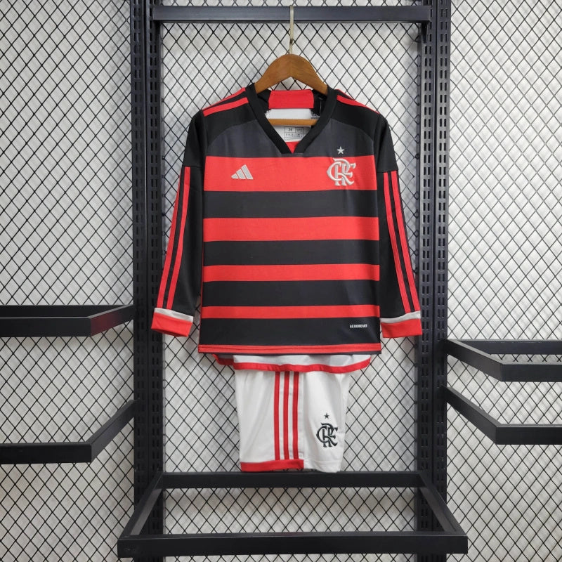 CAMISETA FLAMENGO MANGA LARGA I 24/25 CONJUNTO INFANTIL